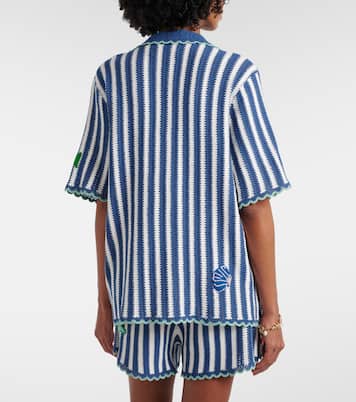 Crochet striped cotton shirt | Alémais