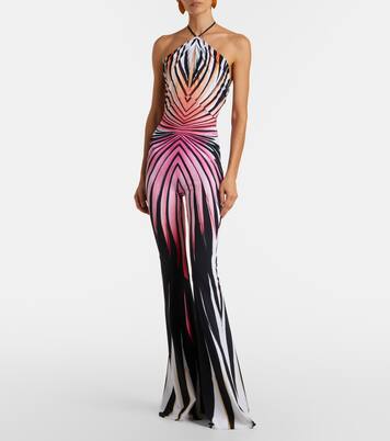 Printed halterneck jumpsuit | Roberto Cavalli