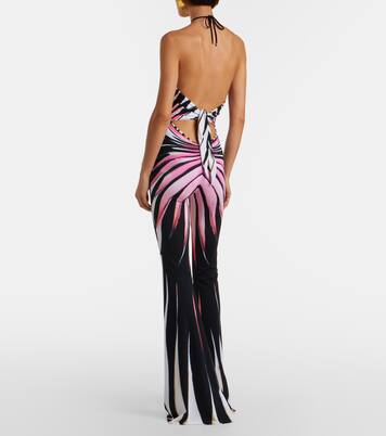 Printed halterneck jumpsuit | Roberto Cavalli
