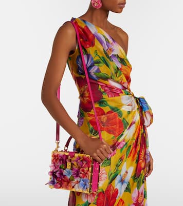 Dolce Box floral-appliqué leather box bag | Dolce&Gabbana