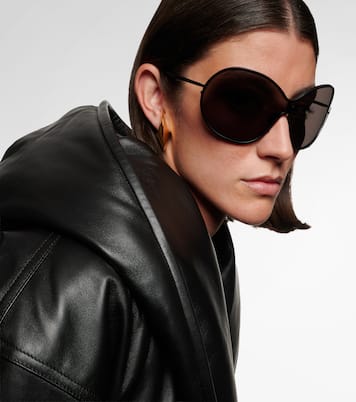 Lettering Logo oversized sunglasses | Alaïa