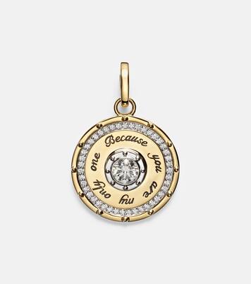 True Love Lovestruck Commitment Medium 18kt gold pendant with diamonds | FoundRae