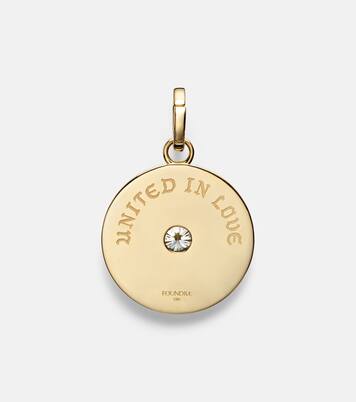 True Love Lovestruck Commitment Medium 18kt gold pendant with diamonds | FoundRae