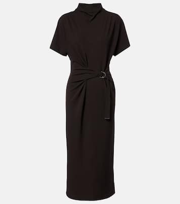 Gathered jersey midi dress | Brunello Cucinelli