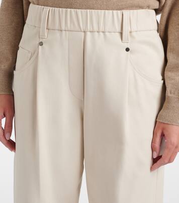 Pantalon droit Monili en coton mélangé | Brunello Cucinelli