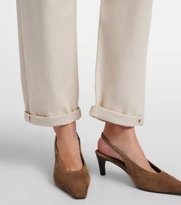 Pantalon droit Monili en coton mélangé | Brunello Cucinelli