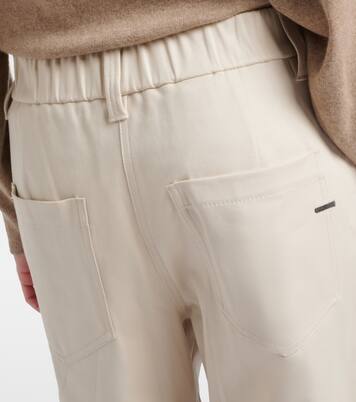 Pantalon droit Monili en coton mélangé | Brunello Cucinelli