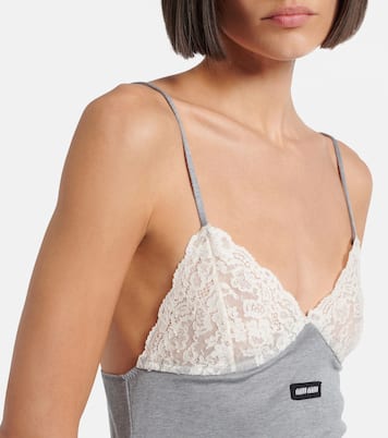 Midikleid aus Seiden-Jersey mit Seide | Miu Miu