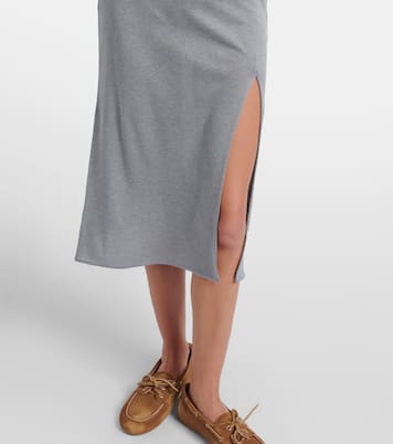 Midikleid aus Seiden-Jersey mit Seide | Miu Miu