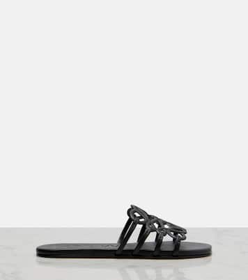 Paula's Ibiza Petal Anagram leather slides | Loewe