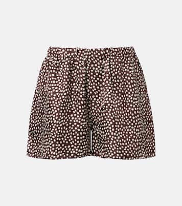 Franca polka-dot silk charmeuse shorts | Asceno