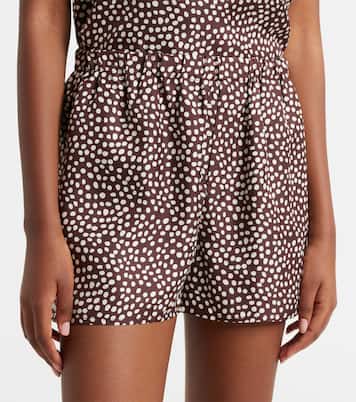 Franca polka-dot silk charmeuse shorts | Asceno