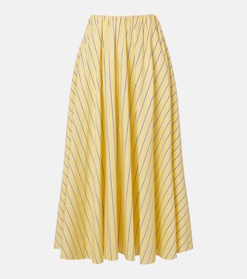 Milano striped cotton maxi skirt | Staud