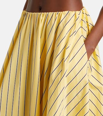 Milano striped cotton maxi skirt | Staud