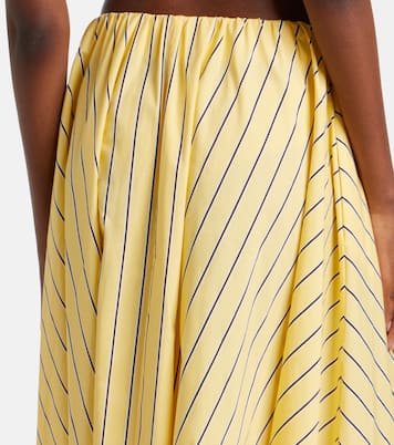 Milano striped cotton maxi skirt | Staud