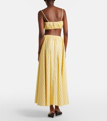 Milano striped cotton maxi skirt | Staud