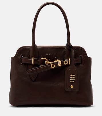 Aventure leather shoulder bag | Miu Miu