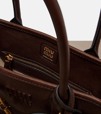 Aventure leather shoulder bag | Miu Miu