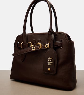 Aventure leather shoulder bag | Miu Miu