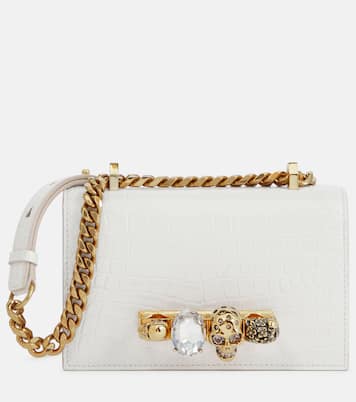 Jewelled Satchel Mini leather crossbody bag | McQueen