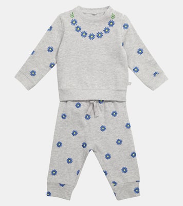 Baby floral cotton sweater and sweatpants set | Stella McCartney Kids