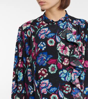 Robe Verikio en soie à fleurs | Isabel Marant