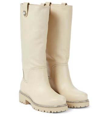 缀饰皮革及膝靴 | Rene Caovilla