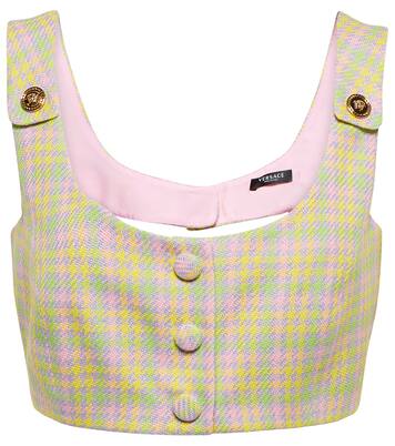 Cropped-Top Medusa aus Tweed | Versace