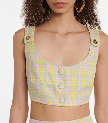 Cropped-Top Medusa aus Tweed | Versace