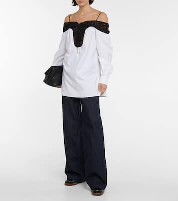 Bluse Augustin mit Spitze | Gabriela Hearst