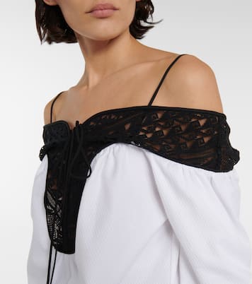 Bluse Augustin mit Spitze | Gabriela Hearst