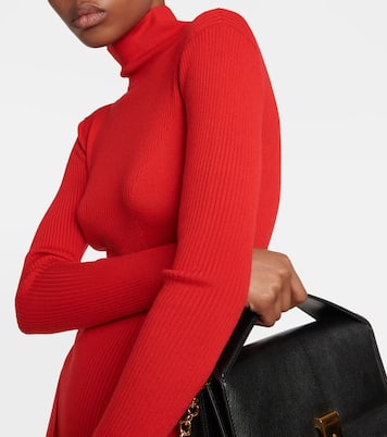 Robe midi en cachemire et soie | Alaïa