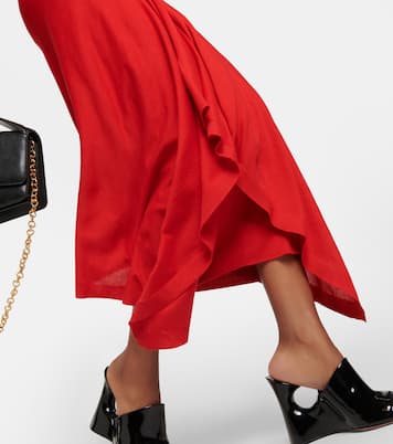 Robe midi en cachemire et soie | Alaïa