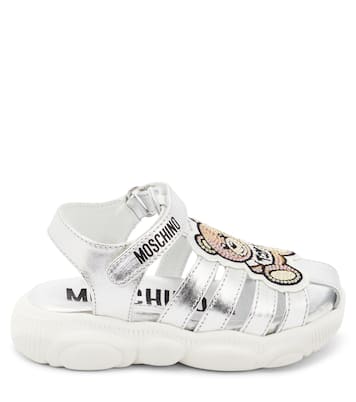 Sandalias de piel metalizada | Moschino Kids