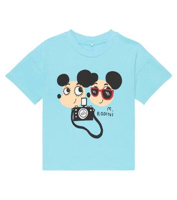 Printed cotton-blend jersey T-shirt | Mini Rodini