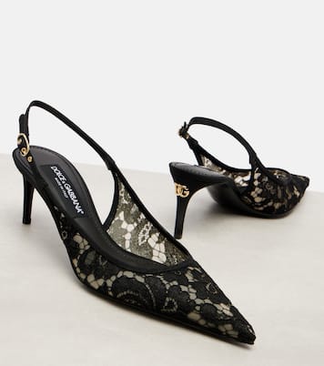 Slingback-Pumps aus Spitze | Dolce&Gabbana