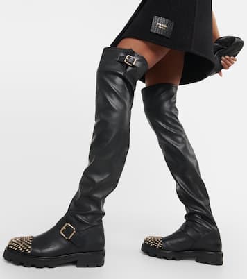 Biker II leather over-the-knee boots | Jimmy Choo