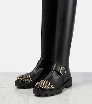 Biker II leather over-the-knee boots | Jimmy Choo