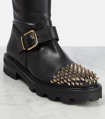 Biker II leather over-the-knee boots | Jimmy Choo