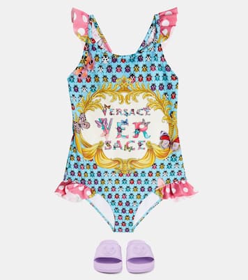 Logo printed swimsuit | Versace Kids
