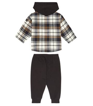 Baby checked hoodie and sweatpants set | Il Gufo