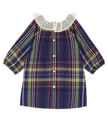Baby Flavili tartan cotton dress | Bonpoint