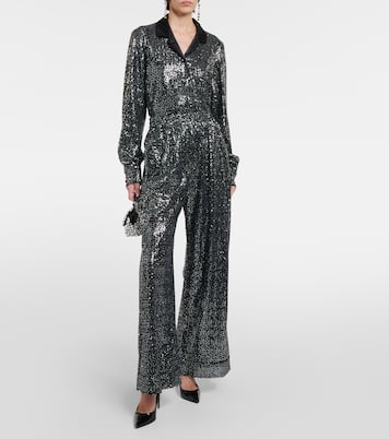 Sequined high-rise wide-leg pants | Dolce&Gabbana