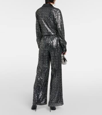 Sequined high-rise wide-leg pants | Dolce&Gabbana