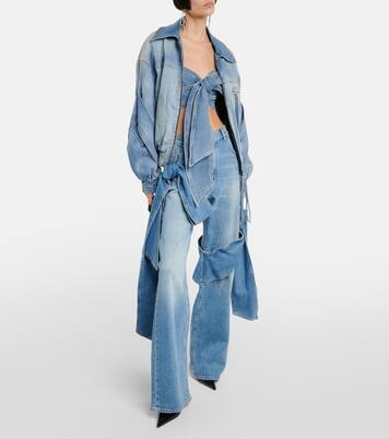 Cropped-Top aus Denim | Blumarine