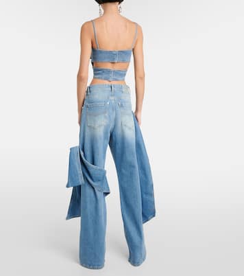 Cropped-Top aus Denim | Blumarine