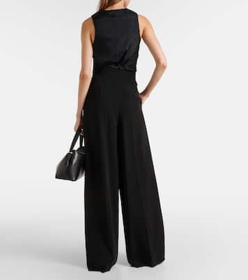 Pantalones anchos plisados de cady | Max Mara