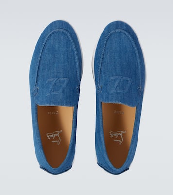 Varsiboat denim slip-on shoes | Christian Louboutin