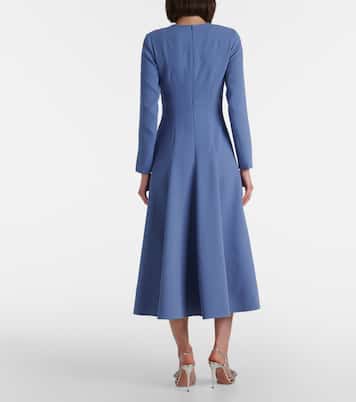 Abito midi Belgium con pieghe | Emilia Wickstead