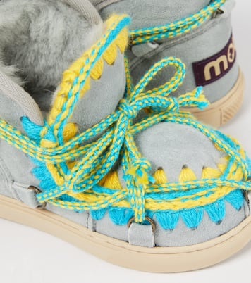 Schneestiefel aus Veloursleder mit Shearling | Mou Kids